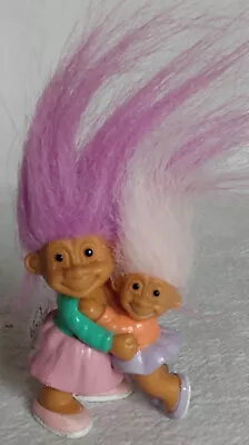 RUSS Troll Doll Mother's Day Statuette 2  MOM & ME Hugging • $19.50