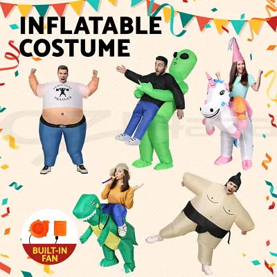 Inflatable Costume Suit Party Fancy Dress Adult Cosplay Halloween Blow Up Xmas • $19.95