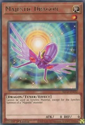 Yugioh! Majestic Dragon - KICO-EN032 - Rare - 1st Edition Near Mint English • $0.99