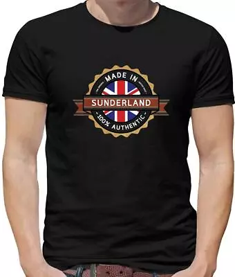 Made In Sunderland Mens T-Shirt - City - England - Hometown - Tyne And Wear • £13.95