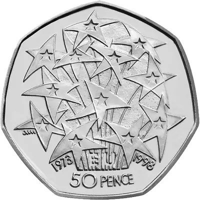 1998 European Union EU Stars 50p Coin Hunt Rare Very Good Condition • £2.99