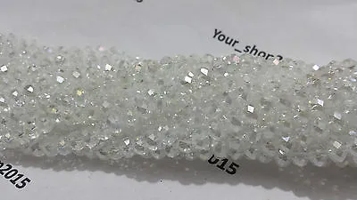 100 Faceted Rondelle Crystal Glass Beads 55 COLOUR  6mm  FREE P&P Loose Beads • £2.15