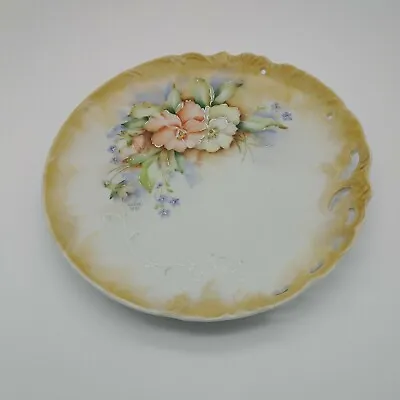 Vintage Hand Painted Plate - Flowers - 8  Wide - Signed - 1976 • $22.50