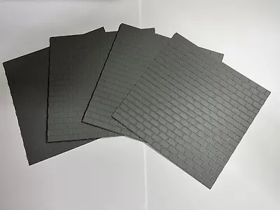 O Scale Textured Stone Blocks For Trains & Models - Four 6 X6  Plastic Sheets • $19.95