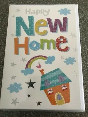 £0.99 • Buy NEW HOME WELCOME MOVING MOVE HOUSE CARD GOOD LUCK HOUSEWARMING - Rainbow