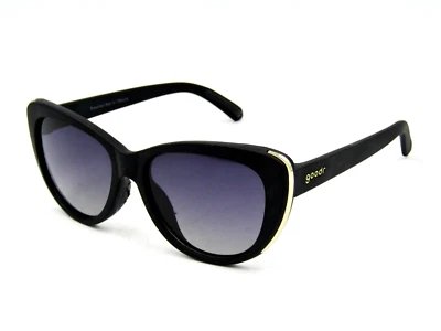 Goodr Breakfast Run To Tiffany's Polarized Cat Eye Sunglasses Black / Gray #775 • £18.88