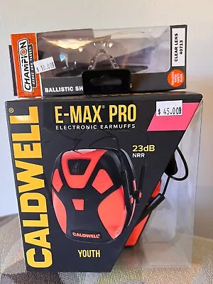 NEW Caldwell E-Max PRO-Youth-Low Profile Electronic 23 NRR Hearing With Glasses • $40