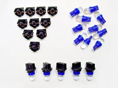 15 Blue Domes LEDs Lights Bulbs 1/2  Sockets Instrument Panel Dash For Imports • $16.49