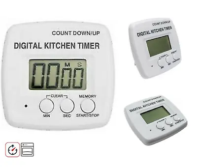 Digital Kitchen Timer Magnetic Baking Cooking Countdown Oven Alarm • £4.99