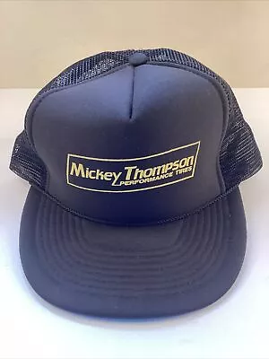 Mickey Thompson Performance Tires Black Nylon Mesh Foam Trucker Hat Vintage • $49.99