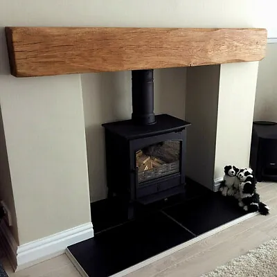 SOLID OAK BEAM Fireplace Mantel Mantle Shelf Lintel Mantelpiece LIGHTLY WORKED • £10.99