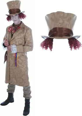 Mens Hatter Suit + Hat Adult Alice In Wonderland Costume Fairy Tale Size M - XL • $47.95