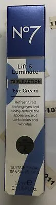 No7 Lift & Luminate Triple Action Eye Cream 15ml Boxed BRAND NEW Free Postage** • £10.99