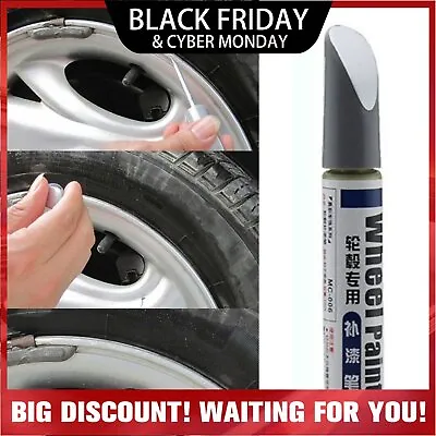 $8.99 • Buy Sliver Alloy Wheel Touch Up Pen Repair Kit Paint With Brush Curbing Scratch