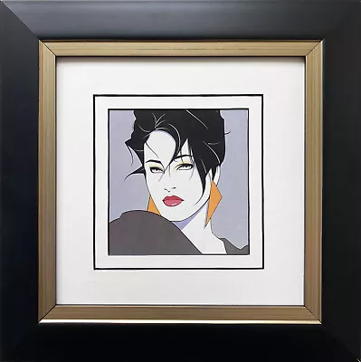 Patrick Nagel  Untitled #120  NEWLY CUSTOM FRAMED Art Deco Print Woman Playboy  • $59.99