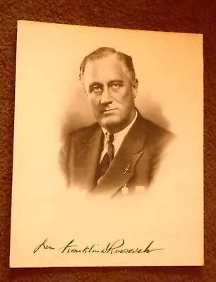 Very Nice 1930’s President Franklin D. Roosevelt Cardboard Poster 16x20 • $95