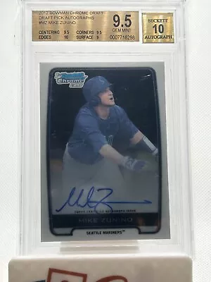 2012 Bowman Draft Chrome Picks Mike Zunino #BCA-MZ BGS 9.5 / 10 Auto • $39.99