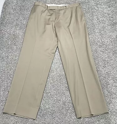 Hugo Boss James Brown Pants Mens 38X31 Khaki Chino WOOL Straight SUPER 100S • $27.99