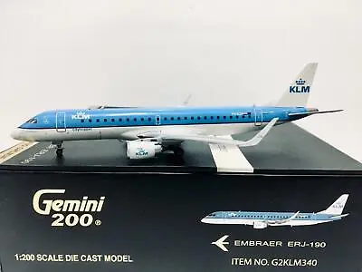 GeminiJets 1:200 KLM Embraer ERJ-190 PH-EZP G2KLM340 • $109
