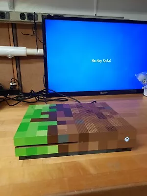 Microsoft Xbox One S 1681 Minecraft Edition Console Power No Video SOLD AS IS • $90