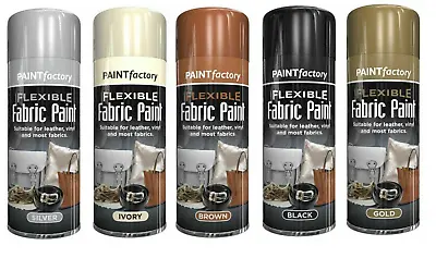 200ML-Flexible Fabric Spray Paint Leather Vinyl Textile Clothes Fast Drying  • £5.49