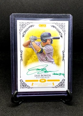 $85 • Buy JASE BOWEN 2022 Onyx Vintage Extended Green Auto RC SSP - PACK FRESH!!! #VAJA