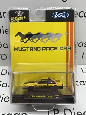 M2 Machines 1987 Ford Mustang GT Custom Pace Car 1:64 Diecast Yellow NEW Foxbody • $13.99