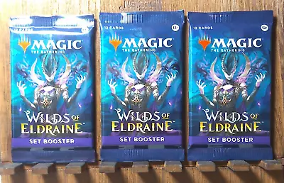 Magic The Gathering Wilds Of Eldraine Lot Of 3 Booster Packs - New Sealed • $17.51