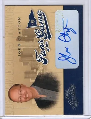 $19.38 • Buy 2004 Playoff Absolute Memorabilia Fans Of The Game John Clayton Auto