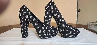 Womens Black Ivory Platform Stiletto Evening Pumps High Heels Shoes Size  9 • $17.99