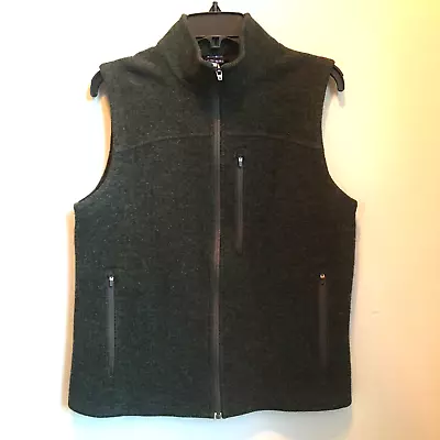 Ibex Merino Vest Full Zip Pockets Men Medium Hunter Green USA Made Scout Jura • $68.88