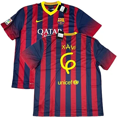 2013/14 Barcelona Home Jersey #6 XAVI HERNANDEZ 2XL Nike Joan Gamper Cup NEW • $199