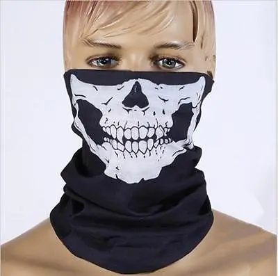 Motorcycle Half Face Skull Mask 2-Pack Riding Outdoors Cover Bandana Protect NEW • $5.99