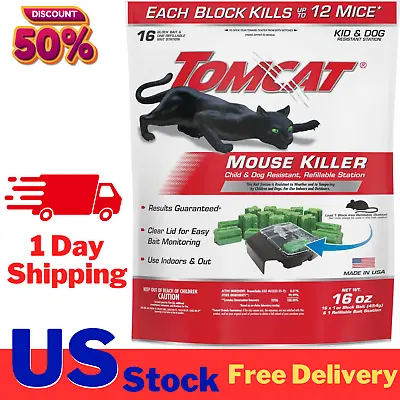 Mouse Mice Rat Killer 16 Blocks Bait Poison Rodent Station Trap Control 16 Oz • $20.91