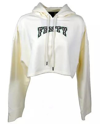 $114.11 • Buy Fenty Rihanna Hooded Cropped Sweatshirt Long Sleeve Women's Size M MSRP $140