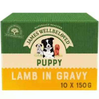 James Wellbeloved Puppy Pouch Wet Food 10 X 150g Lamb Or Turkey • £23.40