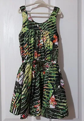 $49 • Buy Kenzo Girls Green Forest Print Dress, Size 8