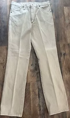 Wrangler 936Tan Beige Jeans Sz 33x33 Made In USA Men’s Jeans • $22