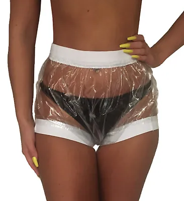 Soft PVC Pant With Wide Elastic Band Smooth Transparent Knickers Adult Diaper • $34.29