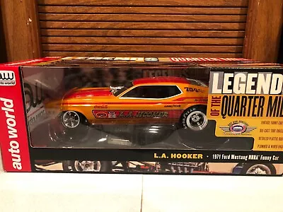 Auto World Legends 1971 L.A. Hooker Ford Mustang NHRA Funny Car 1/18 • $89.99