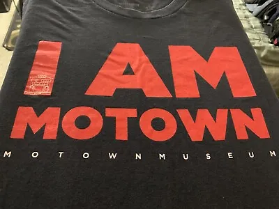 Motown Museum “I Am Motown” T Shirt Dark Blue Medium Pop Soul R&B Record Label • $14.99