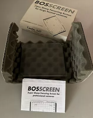 Bosscreen BOS Screen Super Sharp 4x5 Focusing For Cambo Large Format *NEW & ORIGINAL PACKAGING* • £111.81