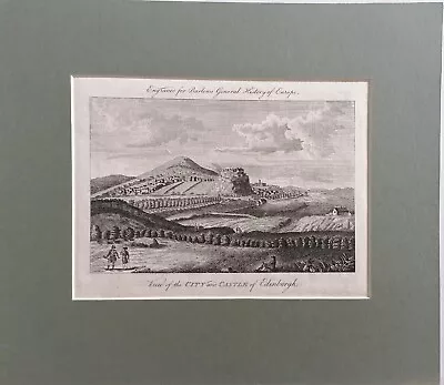 Copper Engraving 1778 View Of The City And Castle Of Edinburgh • £10.67