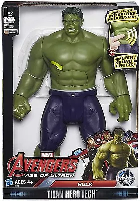 Marvel Avengers Hulk Action Figure Titan Tech Interactive Talking Electronic Toy • £22.99