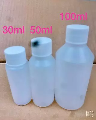 £369.95 • Buy 30ml 50ml 100ml Plastic Bottles Natural HDPE With White Screw Top Lid UK STOCK