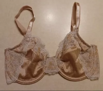 Wacoal Bra 32D Lace Affair Beige Underwire 855256 • $23