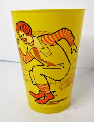 1978 Vintage Yellow Plastic Ronald McDonald Cup McDonalds • $3.99