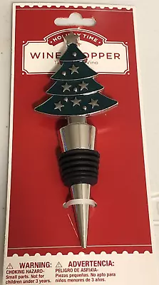 Holiday Time Wine Stopper Christmas Tree NEW • £6.34