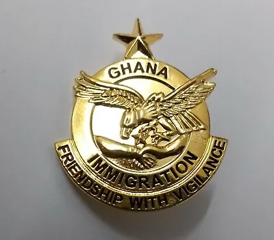 Genuine Obsolete Ghana Issue Coat Of Arms Insignia Metal Badge GIM1 • £5.39