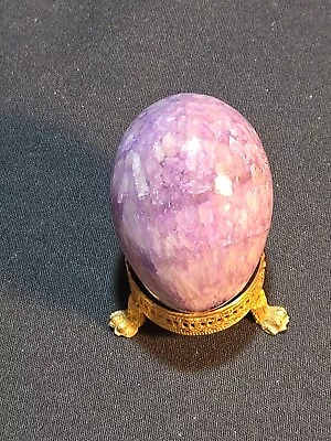 Easter Egg Polished Amethyst Quartz Crystal Purple Handmade Stone Heavy 2.5  • $19.95